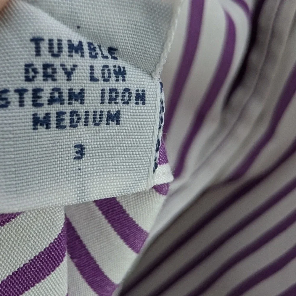 Polo Ralph Lauren Lowell Sport Shirt Mens XL Purple White Striped Button Down